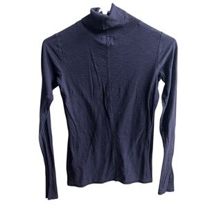 Nation LA LtD XS navy blue Pima cotton turtleneck